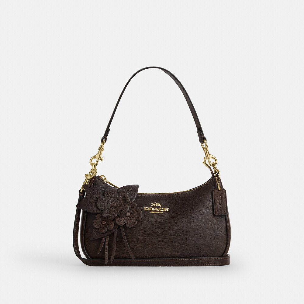 Coach Teri Shoulder Bag With Floral Applique